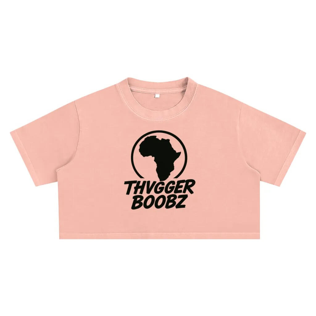 Thvgger BooBz Snow Washed Crop Top (Female)